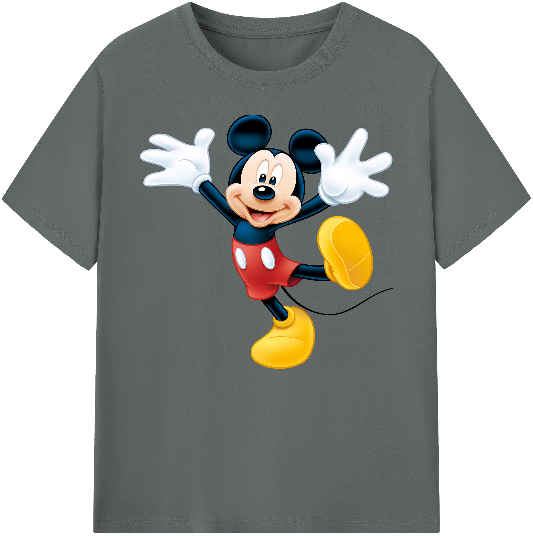 ミッキーマウス Mickey Mouse 綿100％ メンズ半袖Tシャツ｜肌触りやわらか＆通気性